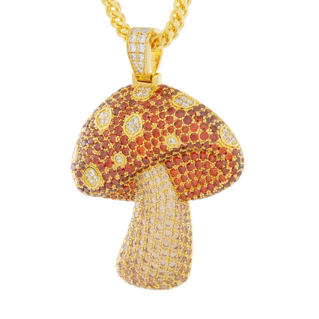 King Ice Mushroom Necklace - GOLD
